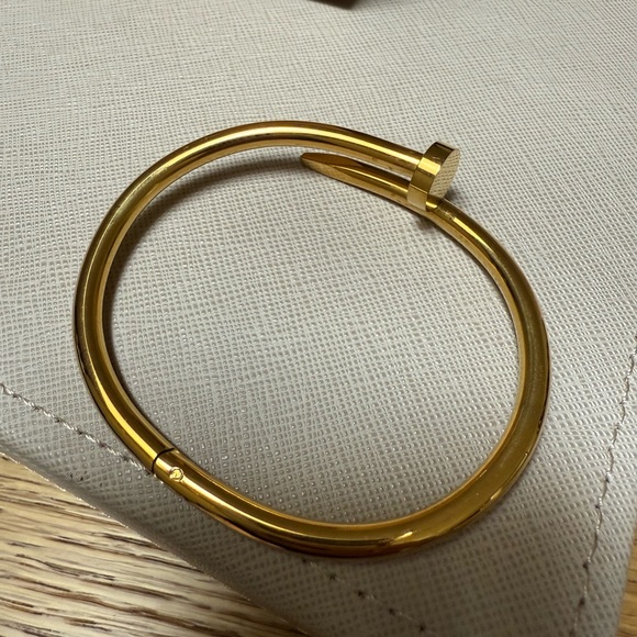 Juste Un Clou Nail Bracelet Gold Plated Stainless Steel - Picture 2 of 3